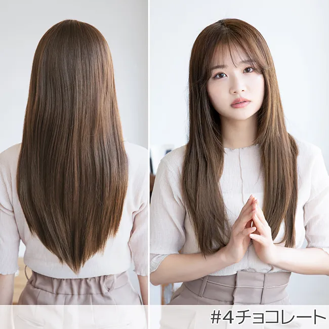 人毛シールエクステ50cm10本分(5シート)（ポイントウィッグ