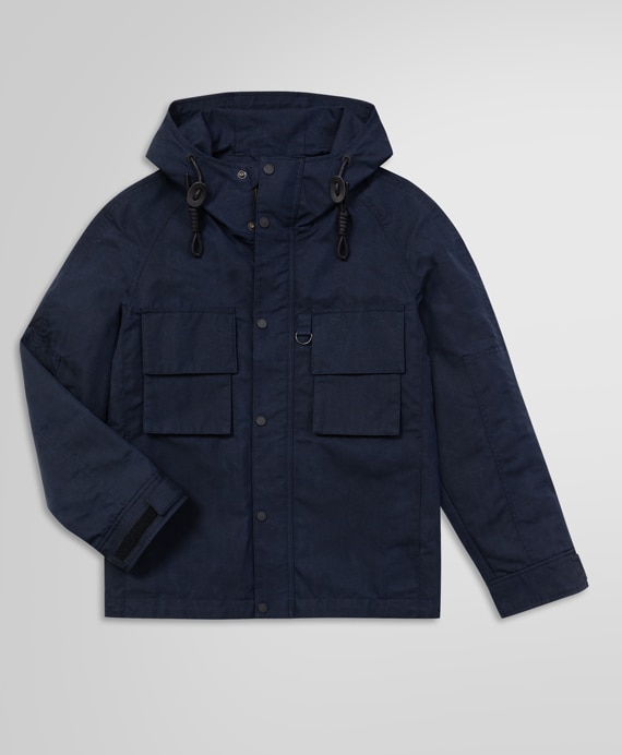 コットンブレンド フーデッド ウィンドブレーカー | Brooks Brothers