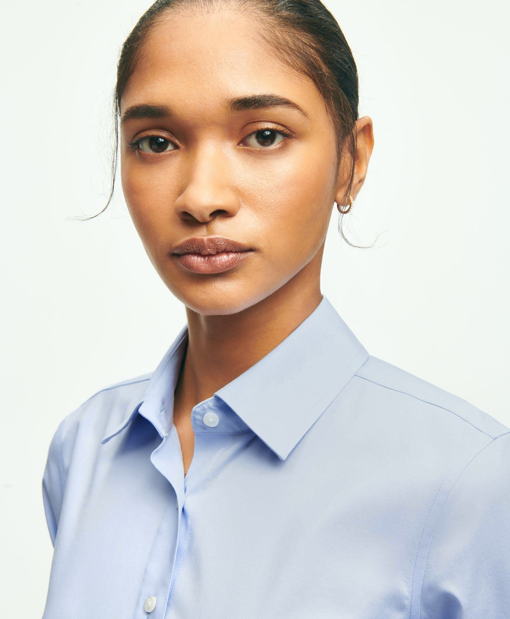 ノンアイロン スーピマコットンストレッチ ドレスシャツ Fitted Fit