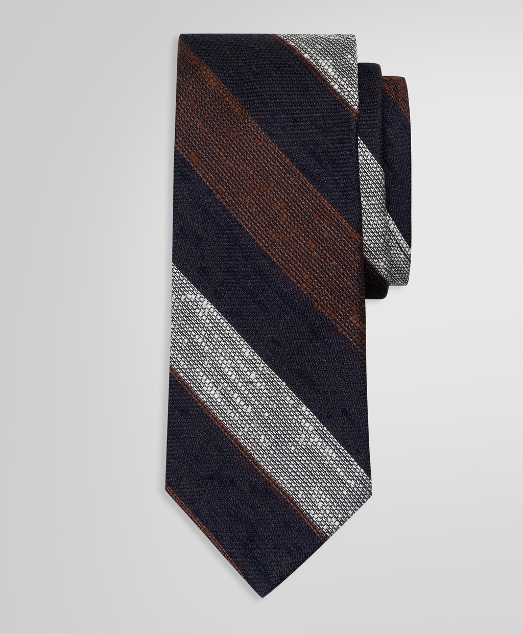 シルク/コットン スラブ ワイドストライプタイ | Brooks Brothers