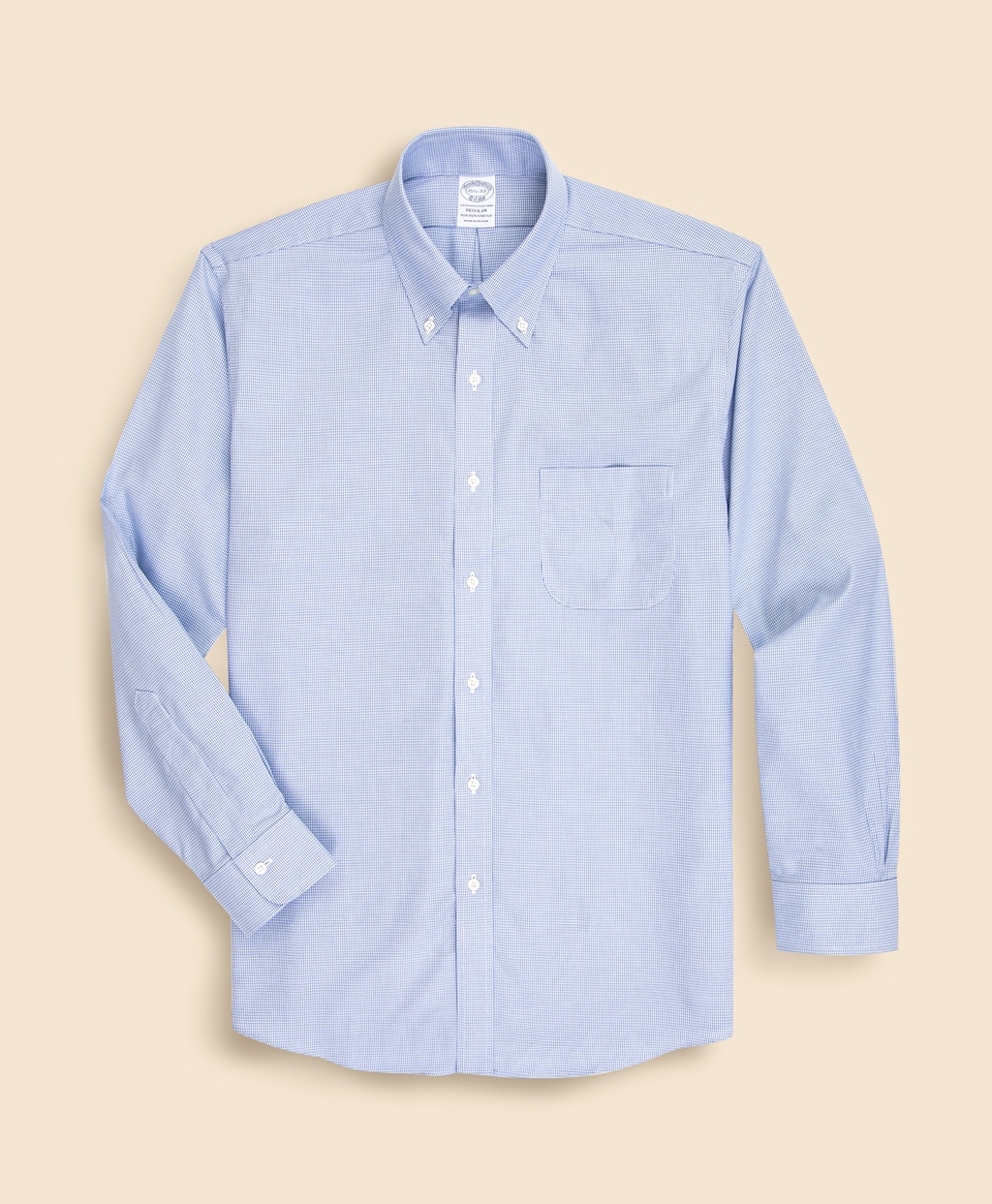 ノンアイロン ストレッチドビー チェック ドレスシャツ Regular Fit