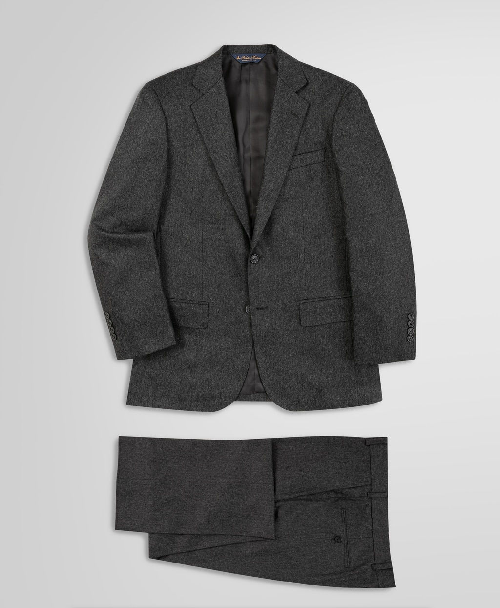 ウール/カシミヤ フランネル シングル2釦スーツ Traditional | Brooks