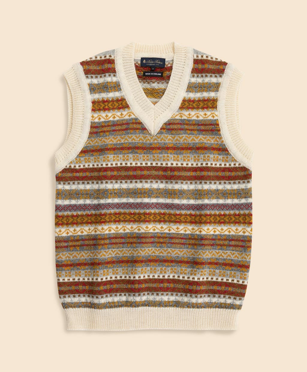 ウール フェアアイル Vネックベスト Made in UK | Brooks Brothers