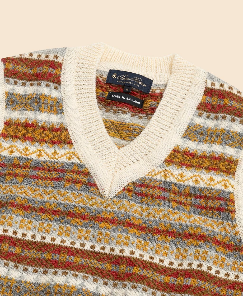ウール フェアアイル Vネックベスト Made in UK | Brooks Brothers