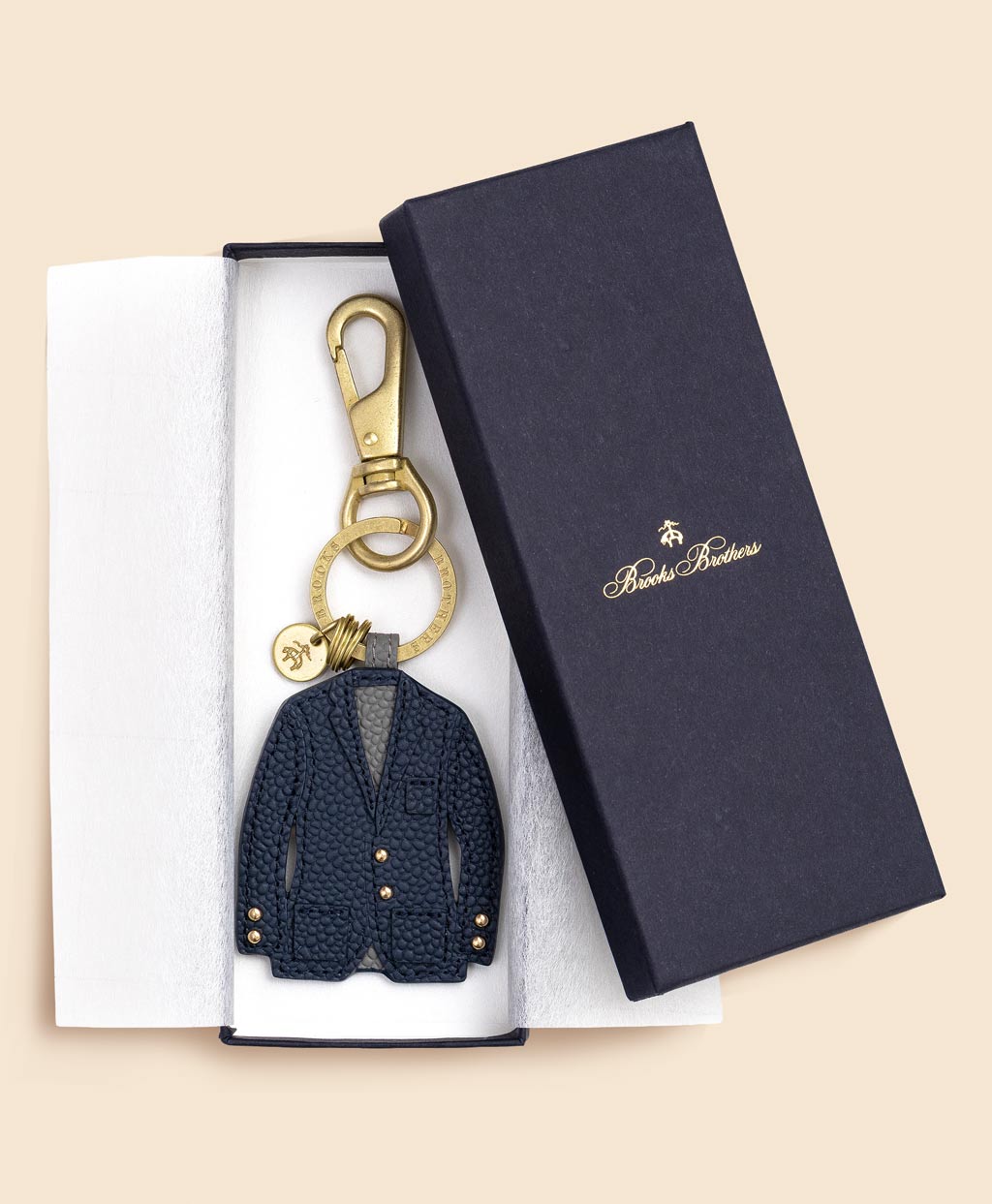 カウレザー ネイビーブレザー キーフォブ | Brooks Brothers Japan