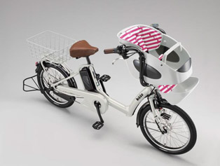 自転車に不慣れなママや、小柄なママに向けた フロントに専用