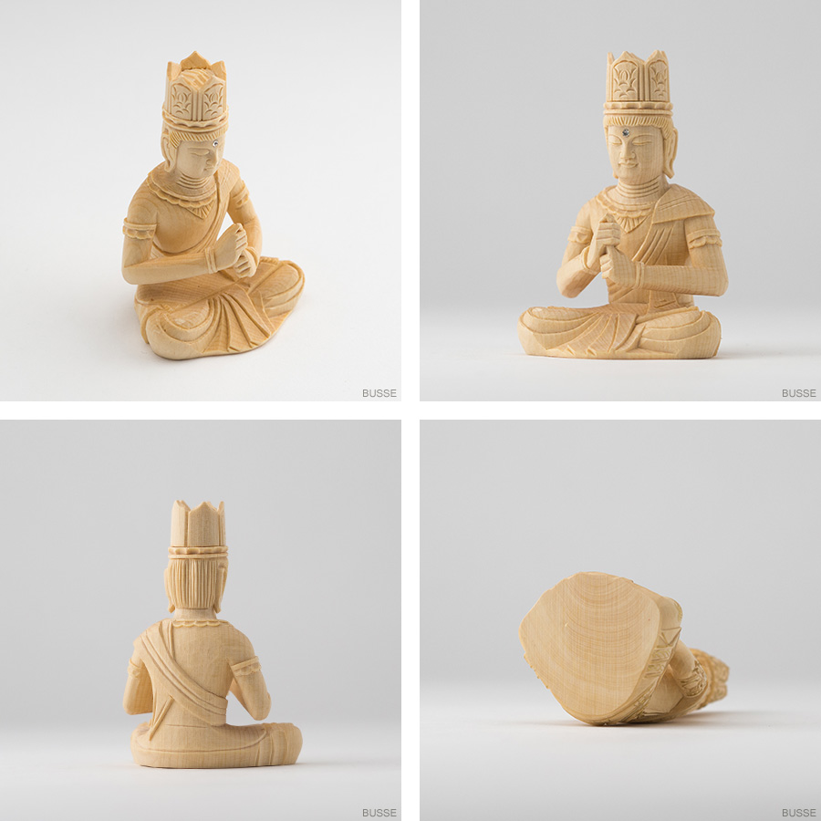 仏像 大日如来 座像 ヒノキ製 丸座 2寸 真言宗 /桧 檜 ひのき 2寸 2.0