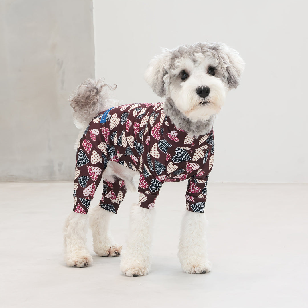 Buzz Factory カラフルロンパース アニマルハート 日本製 ドッグウェア