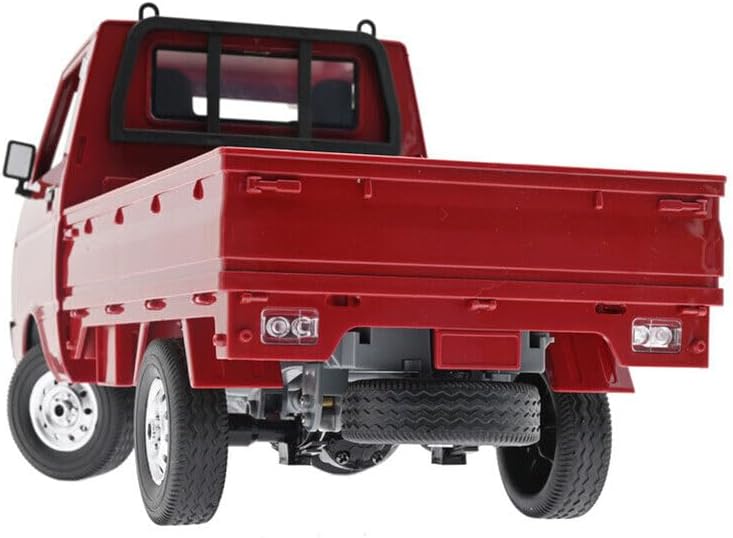 Red RC Kei Truck WPL D12 RC Car 1/10 Scale RC Drift Car Remote Control