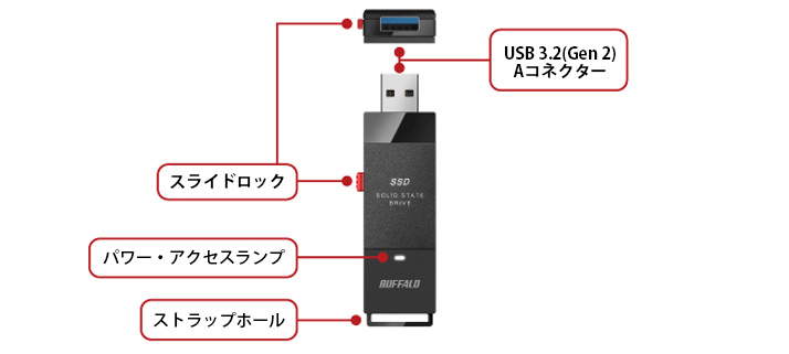 SSD-SCT1.0U3-BA : 外付けSSD | バッファロー