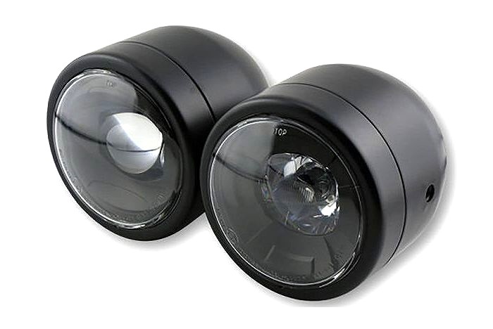 ストリートファイター系バイクのバグアイヘッドライト【ブラック