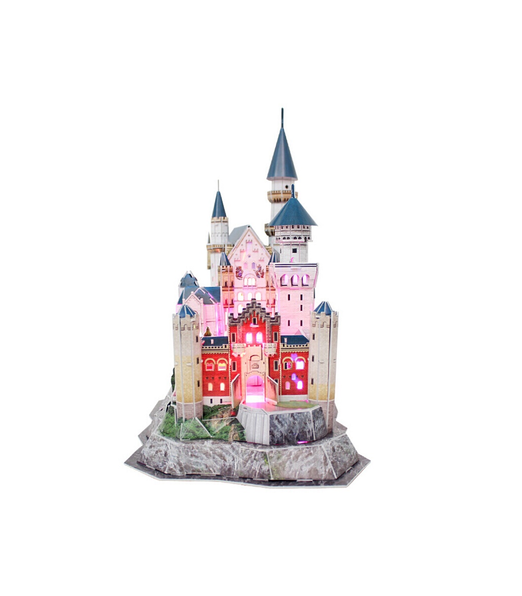 Cubicfun3Dパズルノイシュバンシュタイン城L174h LEDモデルの構築