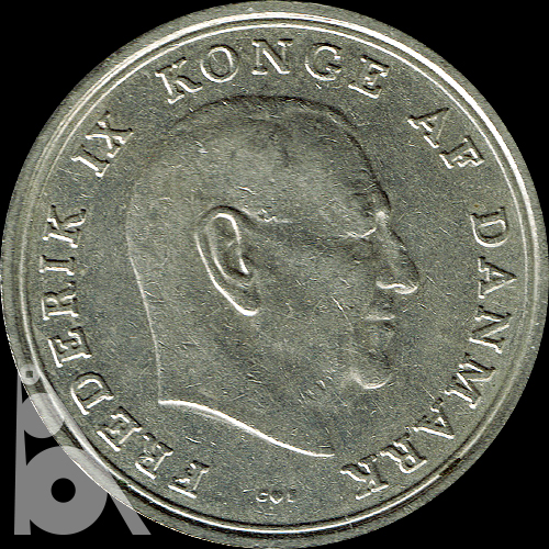 1クローネ 白銅貨(1960年発行) < デンマーク < 海外通貨 < 文鉄・お札