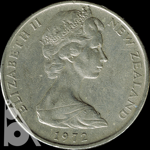 50セント 白銅貨(1967年発行) < ニュージーランド < 海外通貨 < 文鉄