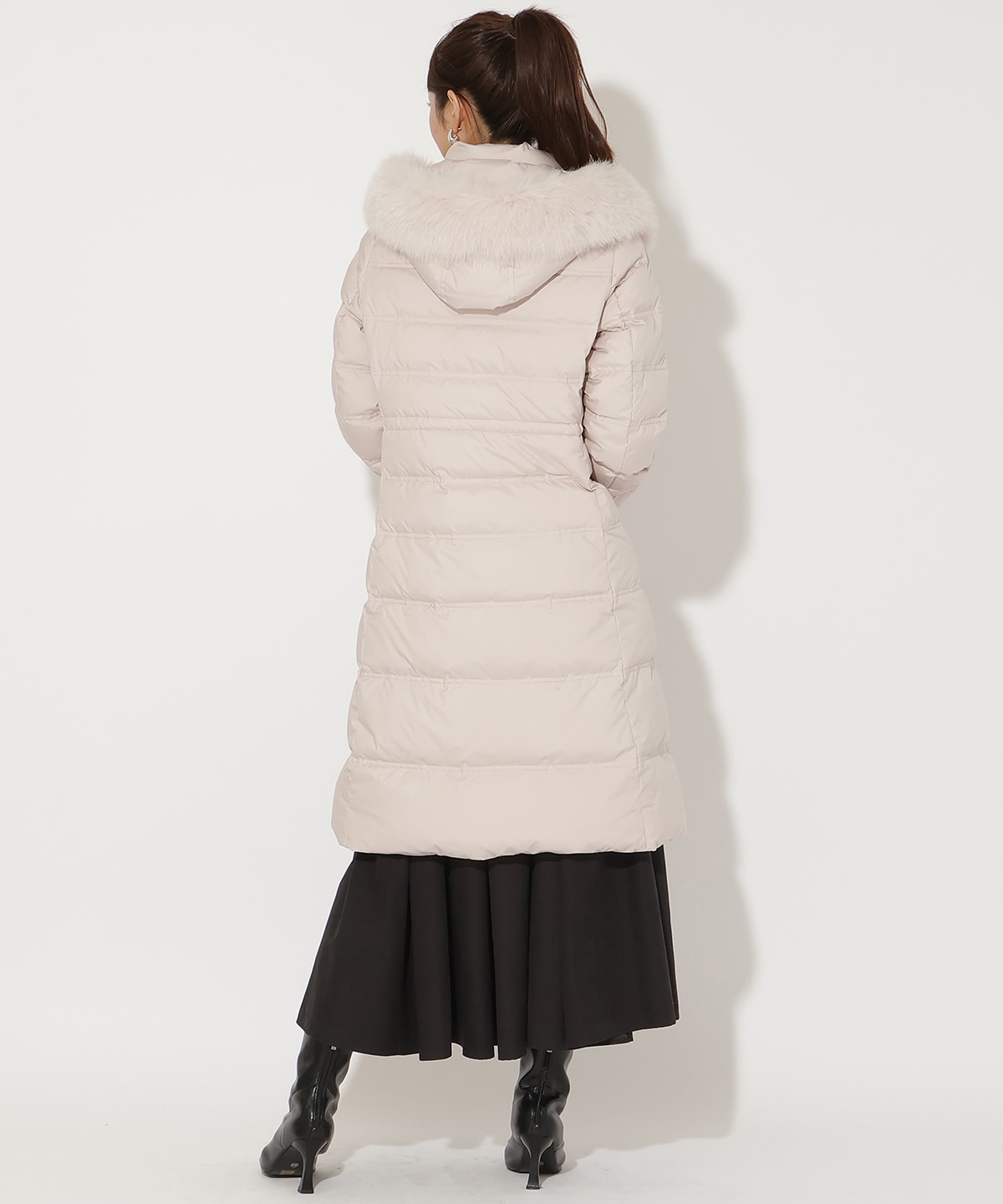 FOXファー付きプレミアムミドルロングダウン