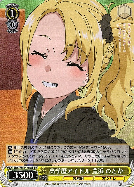 WS】高学歴アイドル 豊浜 のどか【SR】SBY/W114-015Sヴァイス