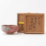 塗師 川瀬表完 作 鵬雲斎好写 茶棚、蒔絵 大棗、炉縁などの茶道具