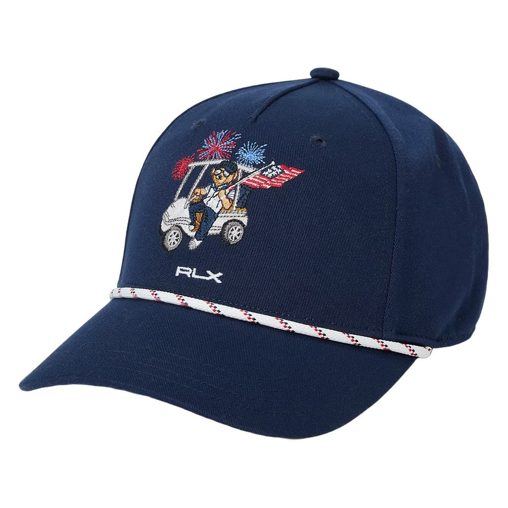 Ralph Lauren Polyester 4th of July Bear Golf Cap Navy - SP25 Men
