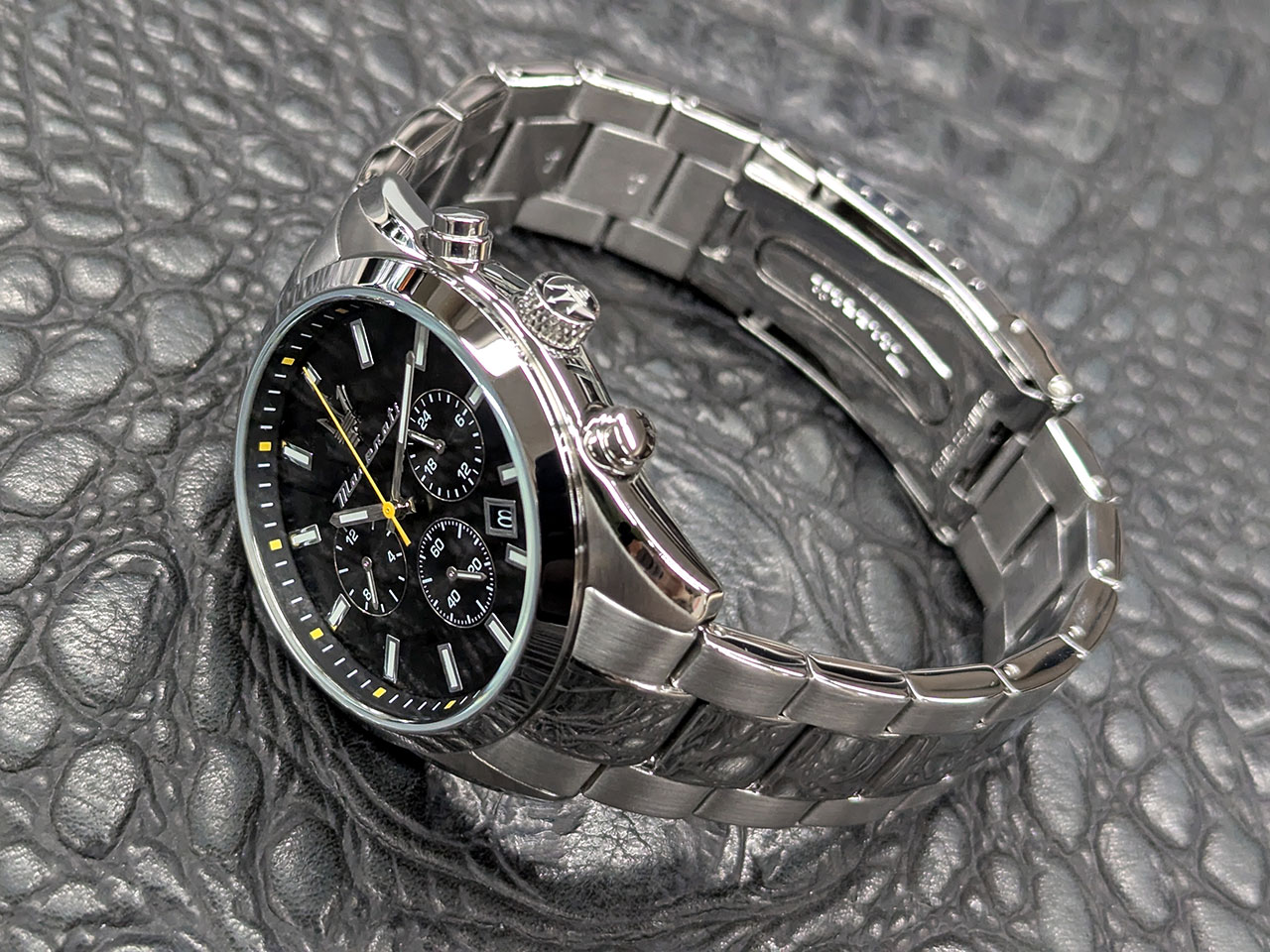 マセラティ ウォッチ アトラツィオ―ネ ブラック/シルバー SS