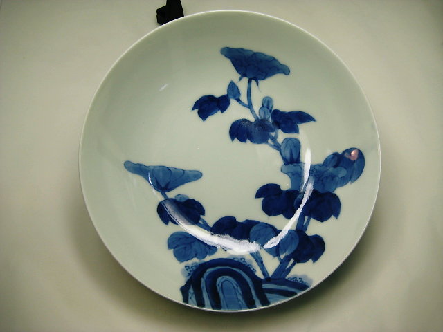 古美術・古道具・古伊万里・鍋島染付皿・江戸後期 茶道具・古道具・古