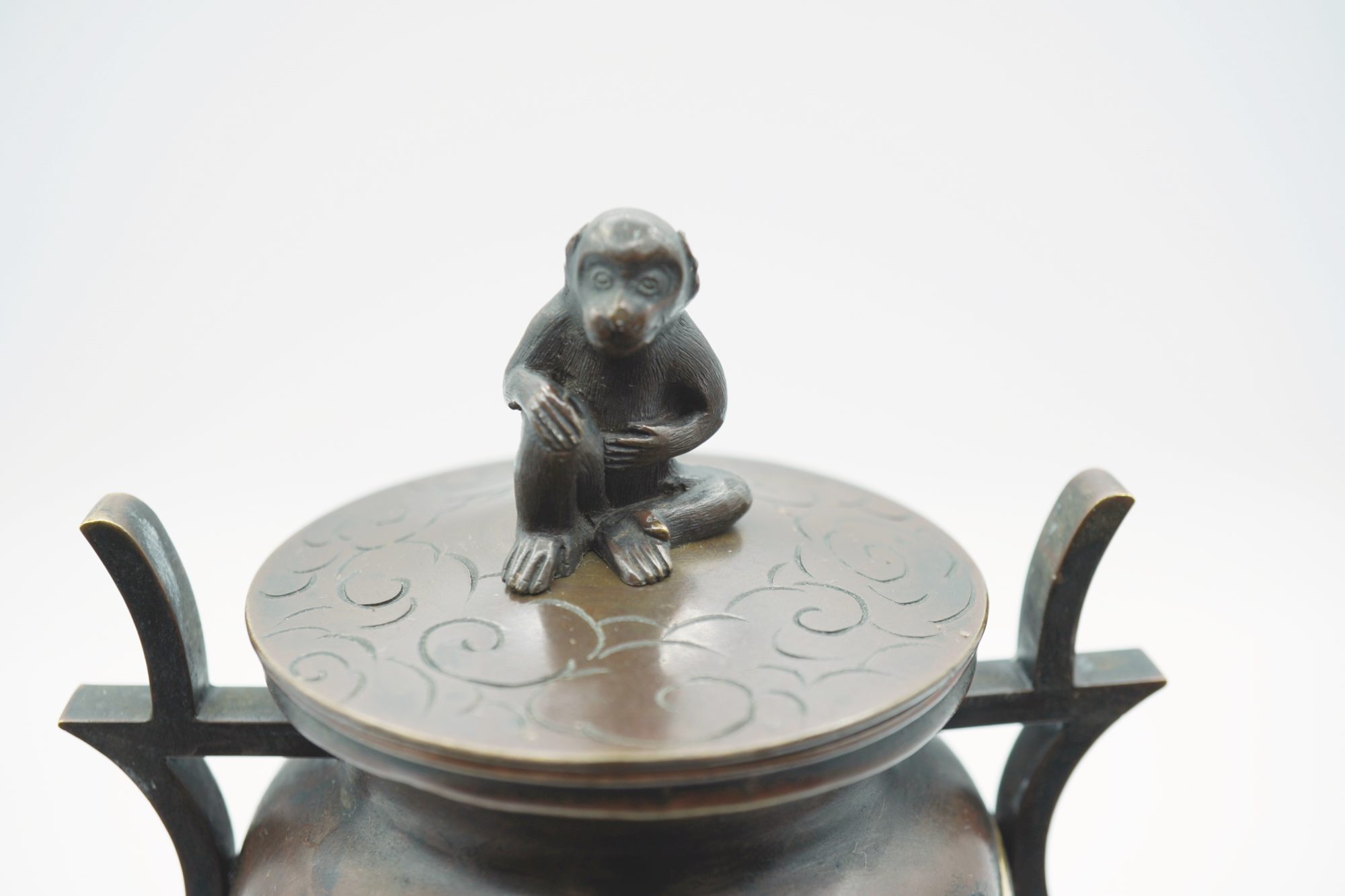 宮尾栄助（みやお えいすけ） 鬼 香炉 | 明治工芸・明治金工の販売専門