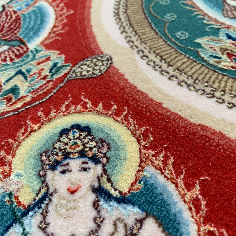 中国手織高級美術緞通 中台八葉院（ 曼荼羅）額装 69×69 | じゅうたん