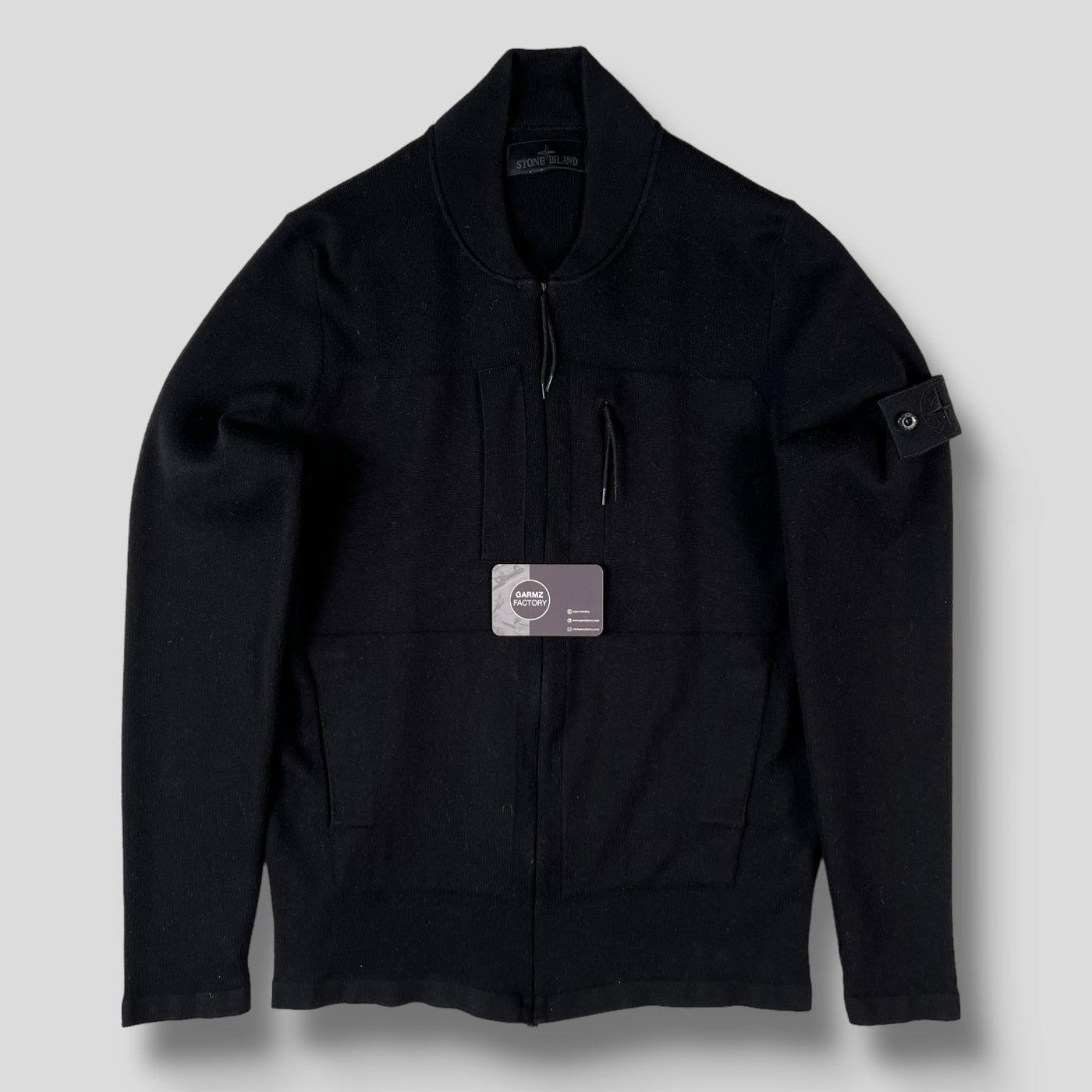 Stone Island Ghost Wool Zip Jumper Black – Garmz Factory