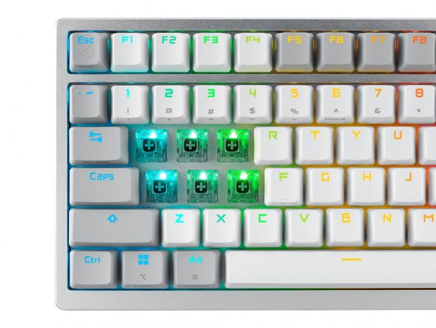 ASUS、ROG NX Snowスイッチ搭載の75％キーボード「ROG Azoth」に