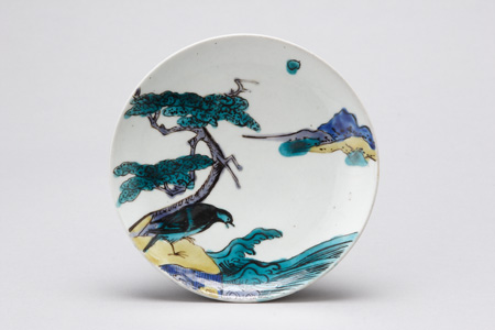 色絵山水鳥文皿 いろえ さんすいとりもん さら – 石井コレクション