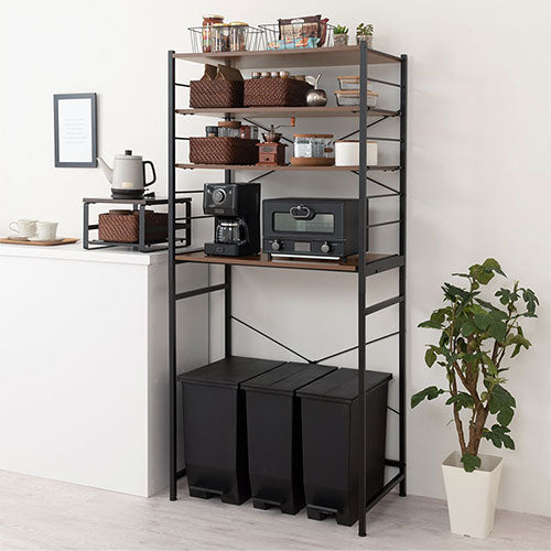 スライド棚付きゴミ箱上ラック 幅80cm キッチン収納 ゴミ箱上ラック