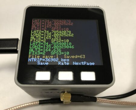 RTK受信機 ZED-F9P on M5Stackの試作 (その3) - 株式会社ジオセンス