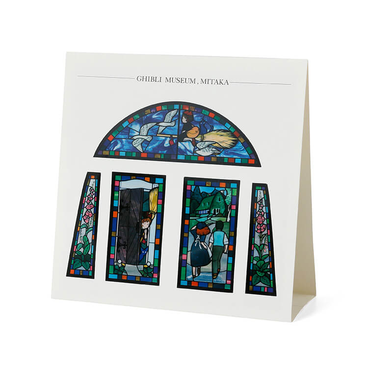 ジブリ美術館ステンドグラスポストカード 「キキの旅立ち」｜三鷹の森