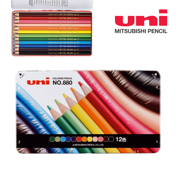 三菱 色鉛筆880級 12色｜81184｜商品詳細｜ノベルティ・販促品・各種