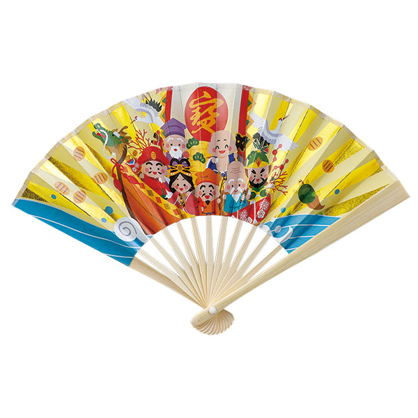 ミニ飾り扇子 七福神宝船｜114678｜商品詳細｜ノベルティ・販促品
