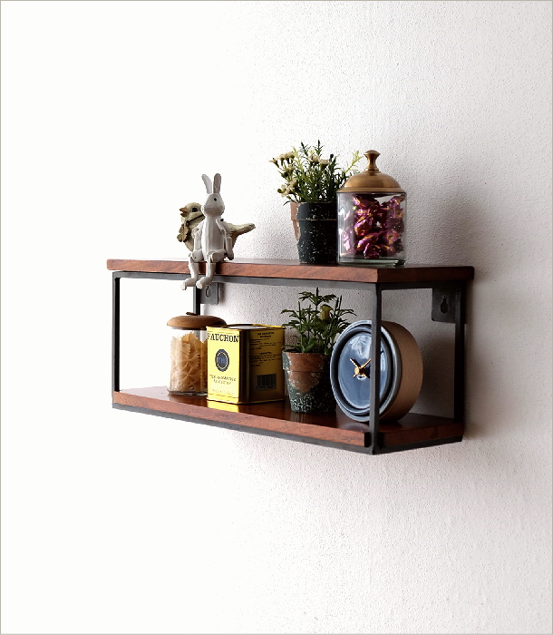 壁掛け棚 ウォールシェルフ ウォールラック 壁掛けラック 木製