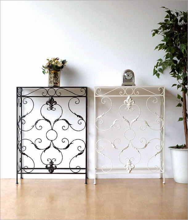 コンソールテーブル おしゃれ スリム アイアン モダン アンティーク