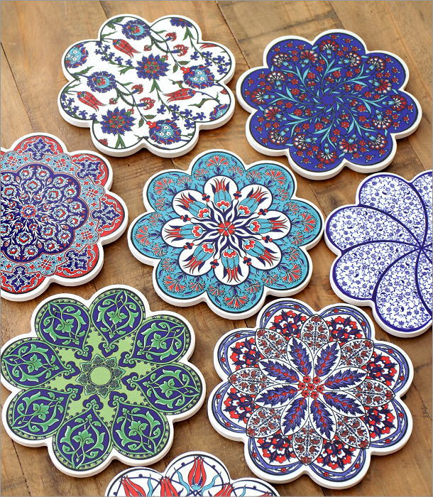 鍋敷き おしゃれ かわいい トリベット タイル 花瓶敷き 鉢置き台