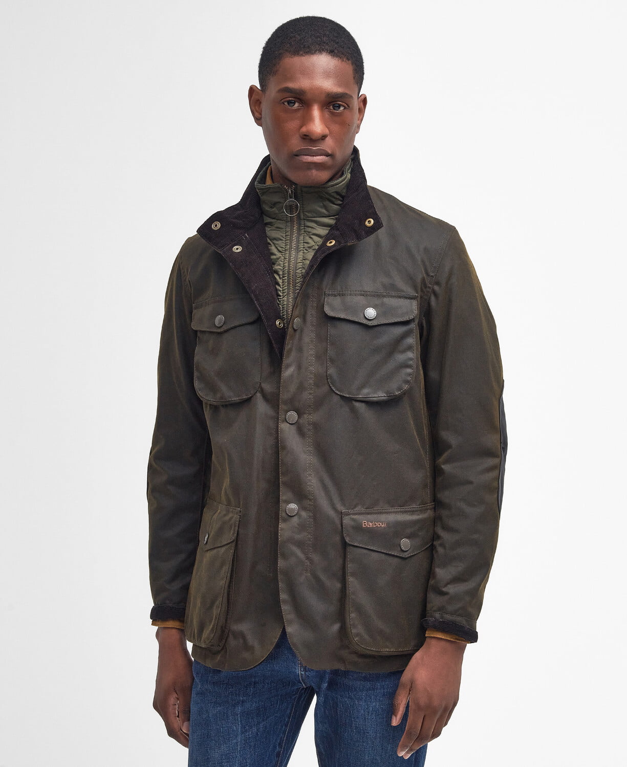 Barbour Men's Ogston Waxed Jacket Navy - Gillanders.ie Town