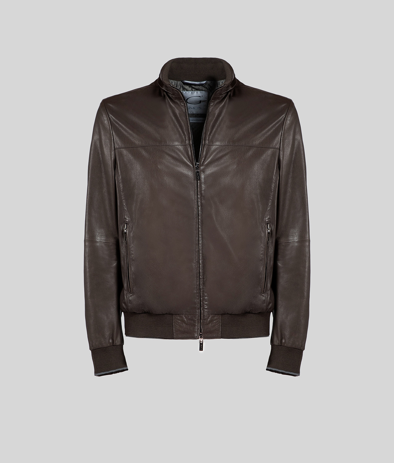Men's brown leather jacket - Made in Italy - Gimo's