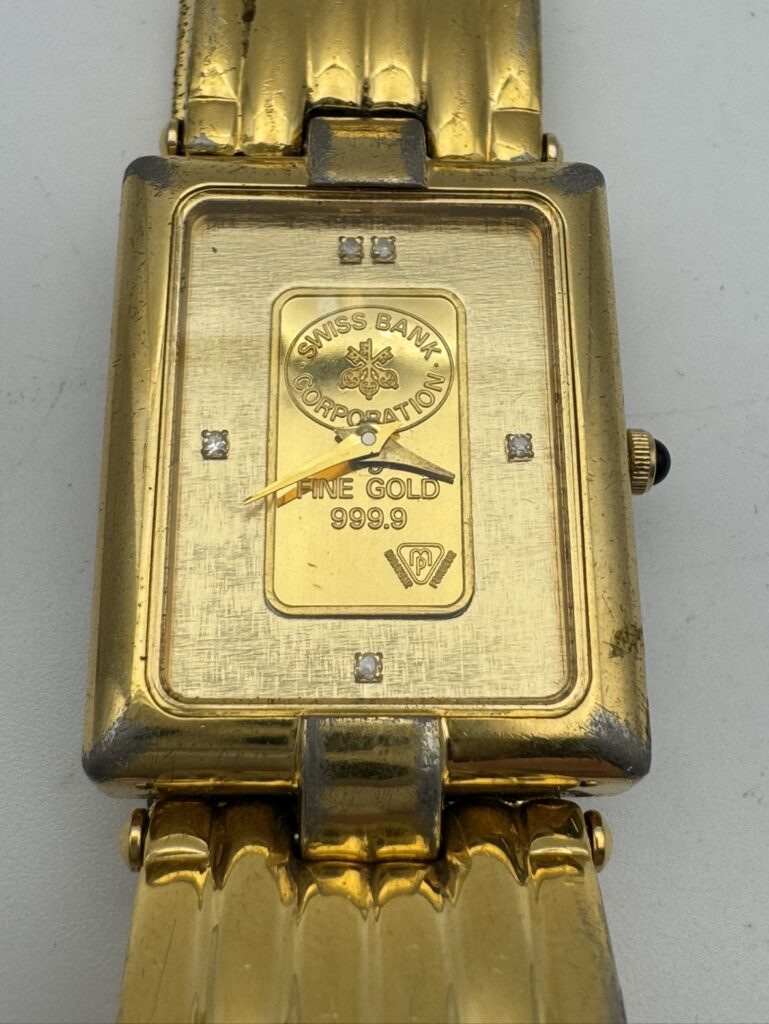 ELGIN FK-577-R エルジン 腕時計 メンズ インゴット 24K ゴールド文字