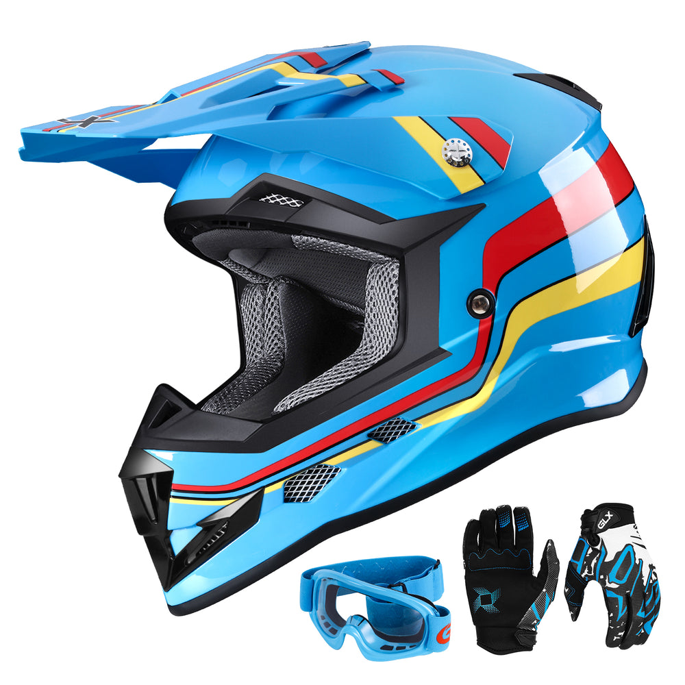 GLX GX623 Youth ATV/Dirt Bike Helmet Combo – GLX® Helmets