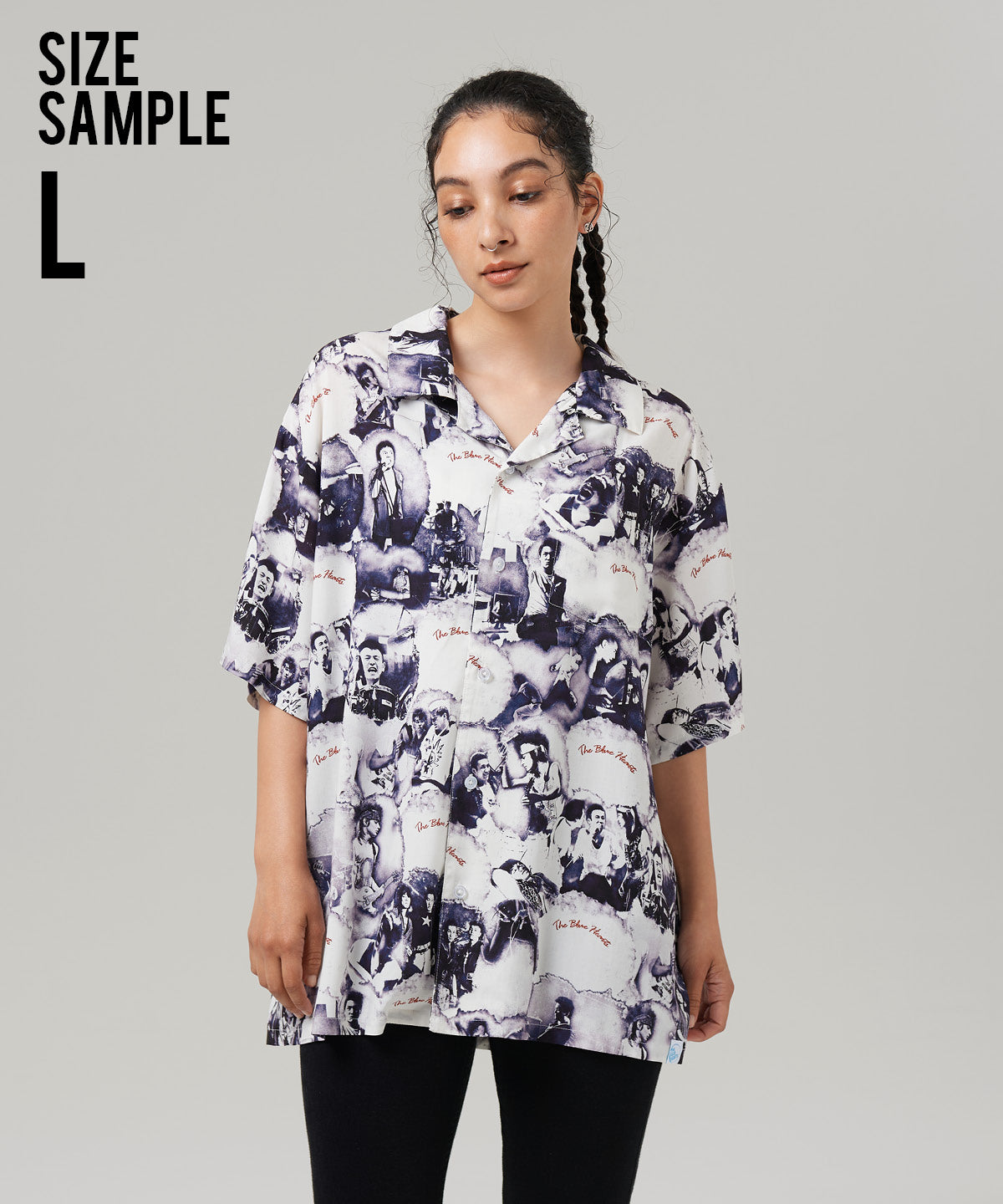 GB0325/BH01 : THE BLUE HEARTS Open Collar Shirt / ザ・ブルーハーツ