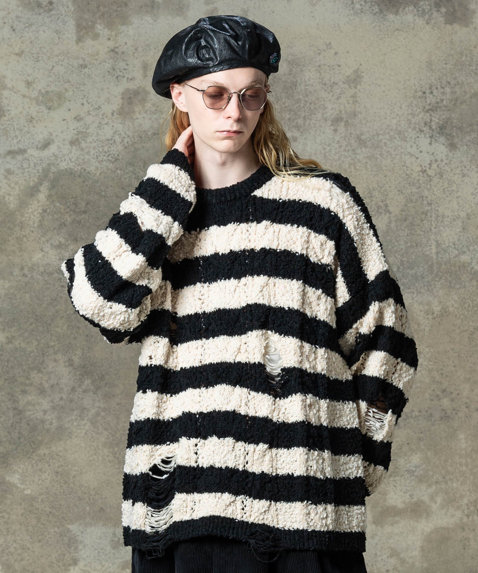 GB0125/KNT09: Fluff Border Knit | glamb Online Store | ブランド