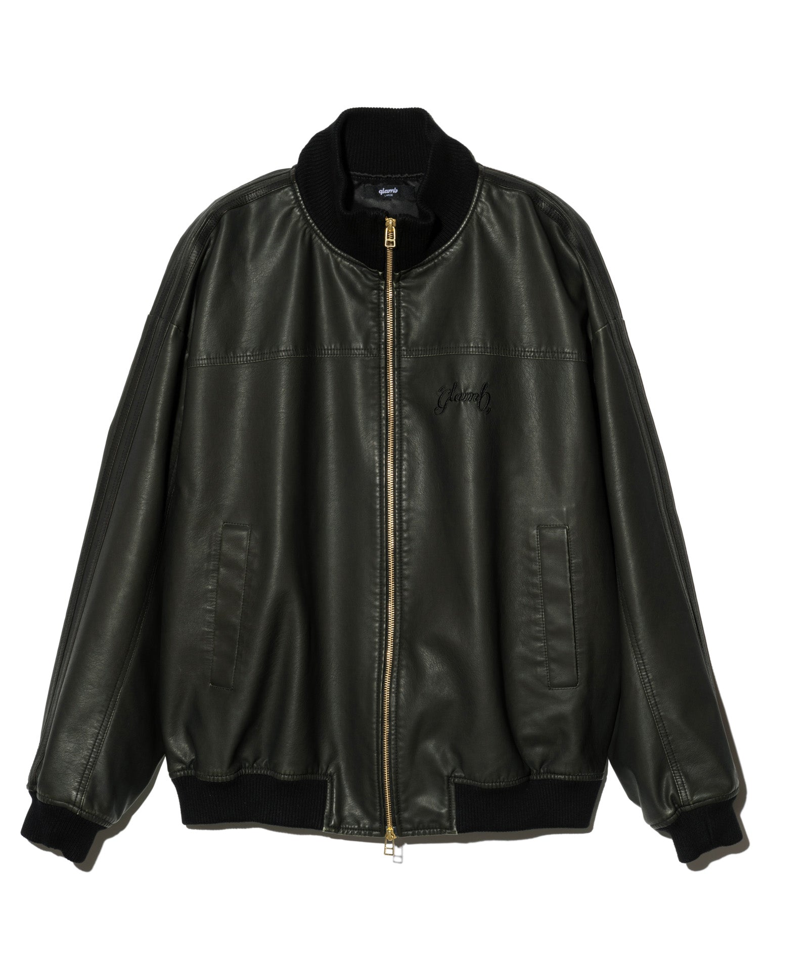 GB0325/JKT10: Synth Leather Track Jacket / Syncere Track Jacket