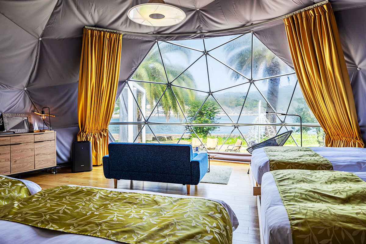 お部屋 | 【広島/江田島市】ビュッカグランピング広島江田島～BYUCCA