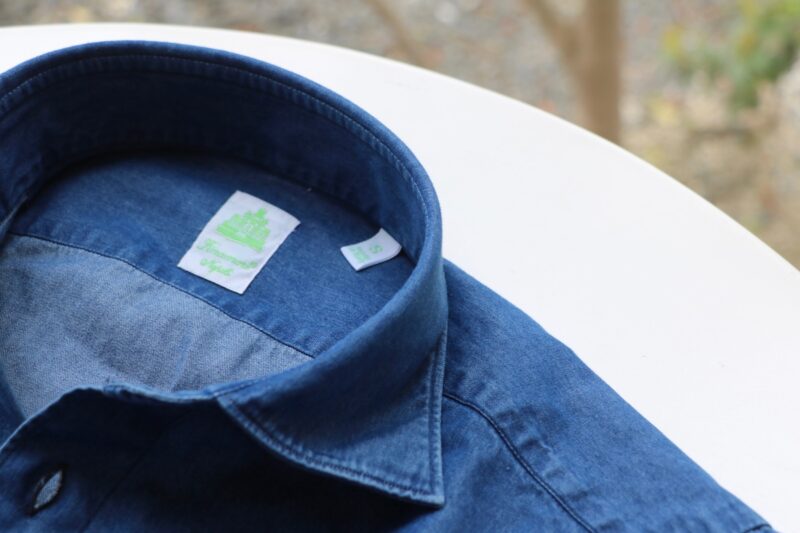 Finamore/フィナモレよりドレス感漂うデニムシャツのご提案です