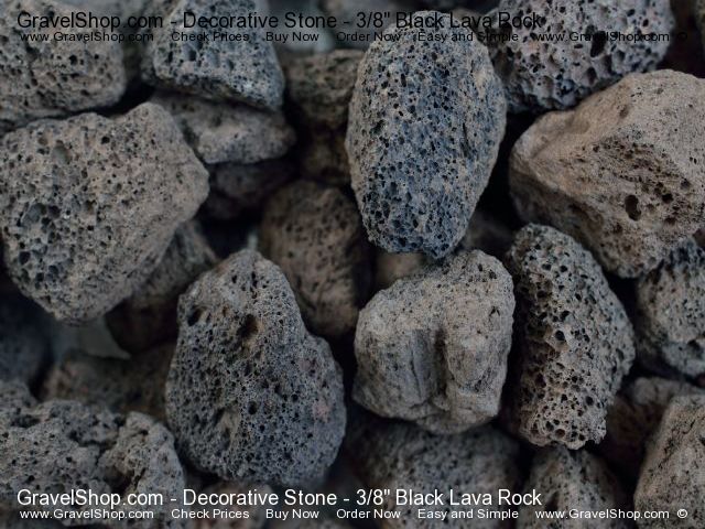 Black Lava Rock (3/8