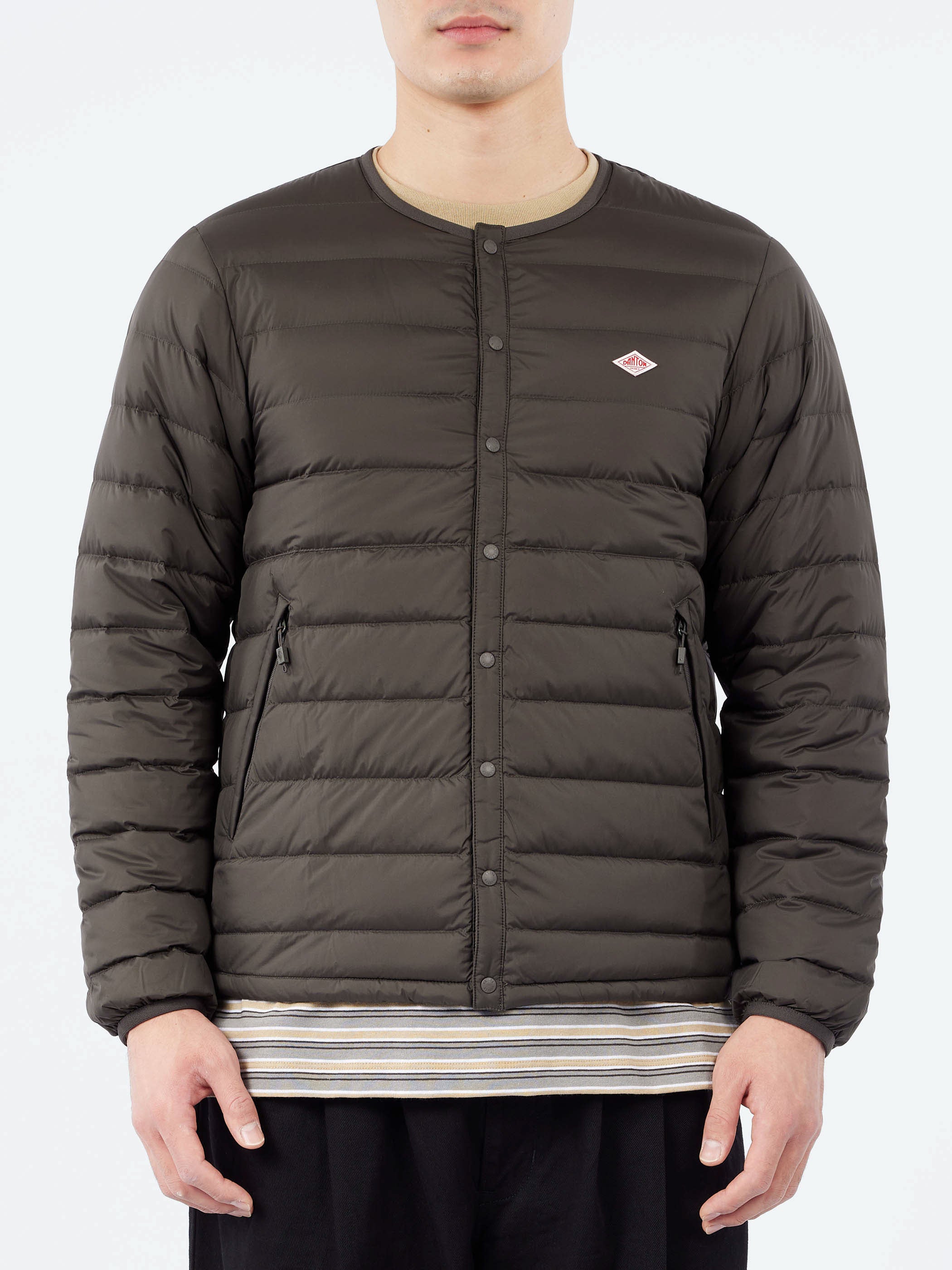 Danton - Women's Inner Down Crewneck Jacket in Light Brown