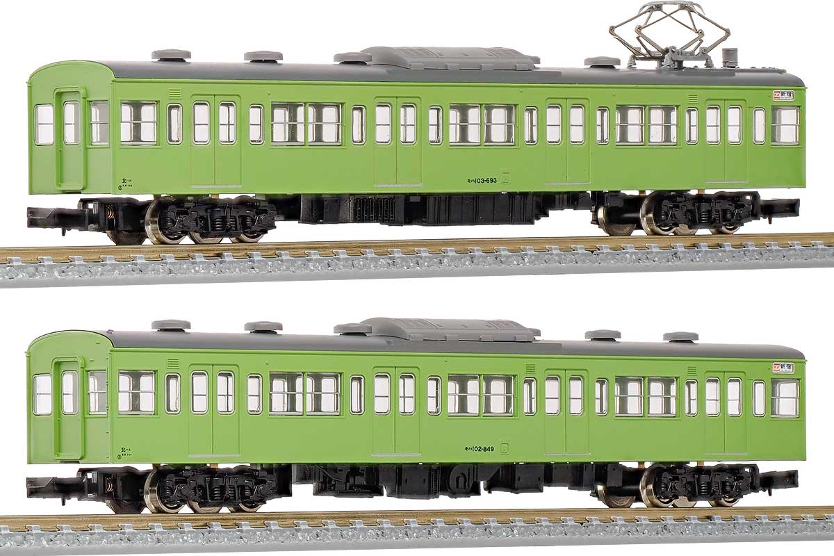 18025＞国鉄（JR）103系＜新製冷房車・ウグイス＞増結用モハ2両ボディ