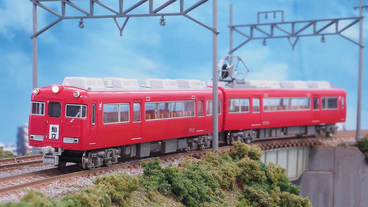30357＞名鉄7700系（妻面窓無し）増結2両編成セット（動力無し）｜N